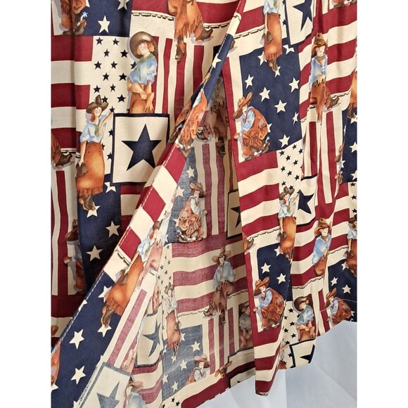 Sharon Young Cowgirl Western American Patriotic Maxi Skirt 14 Cowboy - Picture 7 of 12